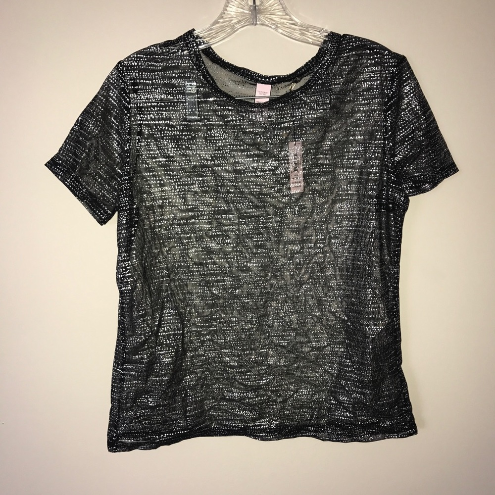 Glittered see through top.